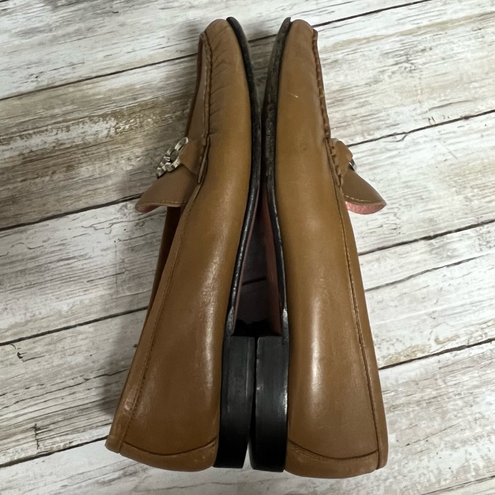 Escada Tan Leather Loafers - Picture 10 of 14